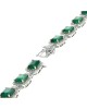 Emerald and Diamond Halo Bracelet